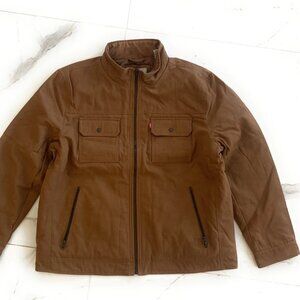 Levi's Mens Utility Trucker Cotton Canvas Twill Jacket Quilted Liner Workwear
